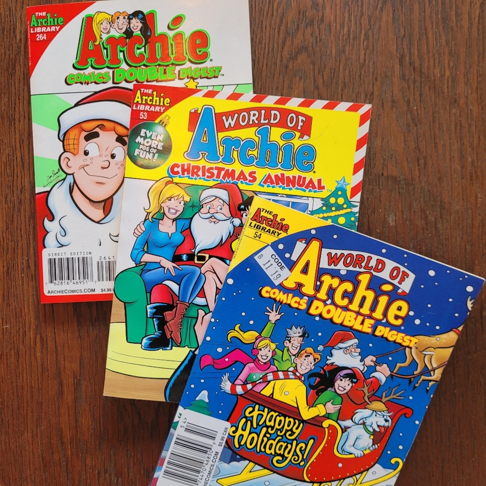 3 Archie Christmas Comic Books